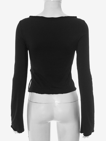 ユニークなサイドタイデザインが特徴のアシンメトリークロップトップ（レディース2025年版）