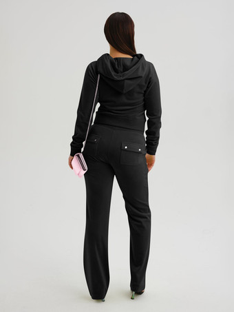 Conjunto de chándal de terciopelo con capucha y pantalón para mujer (2025)