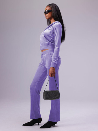 Conjunto de chándal de terciopelo con capucha y pantalón para mujer (2025)