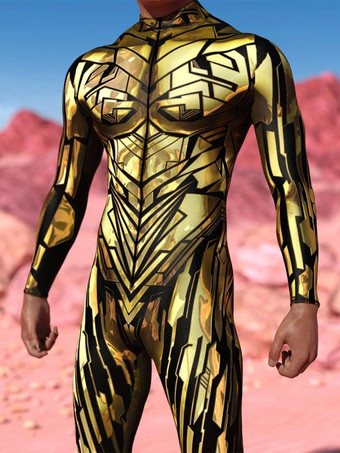 Patterned Zentai Suits Steampunk Mech Bodysuit 3D Printed Tight Jumpsuit