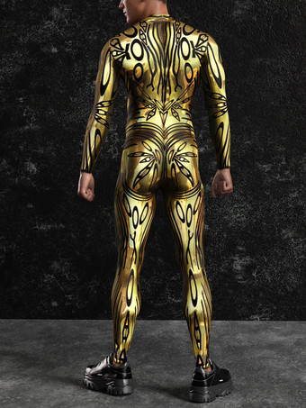 Patterned Zentai Suits Steampunk Mech Bodysuit 3D Printed Tight Jumpsuit