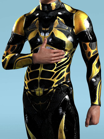 パターン化された全身タイツスーツ 未来の技術 サイバーパンク ボディスーツ 3Dプリント フルボディアーマースーツ