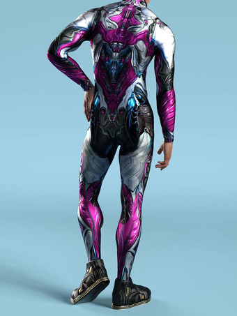 パターン化された全身タイツスーツ 未来の技術 サイバーパンク ボディスーツ 3Dプリント フルボディアーマースーツ