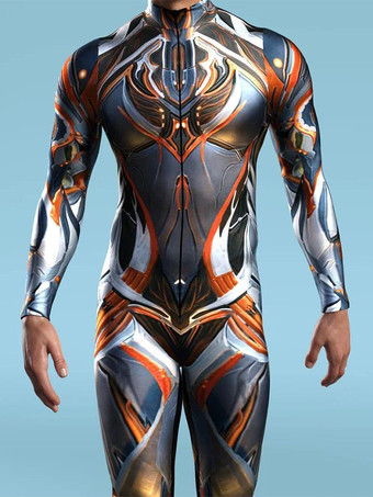 パターン化された全身タイツスーツ 未来の技術 サイバーパンク ボディスーツ 3Dプリント フルボディアーマースーツ
