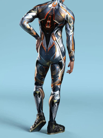パターン化された全身タイツスーツ 未来の技術 サイバーパンク ボディスーツ 3Dプリント フルボディアーマースーツ