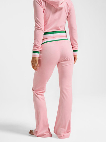 Tuta coordinata in velluto con cappuccio corto e pantaloni a zampa Y2K per donna 2025