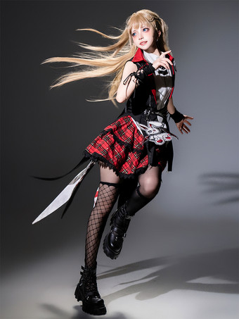 ゴシックロリータスーツフード付きジャケットとブラウスとスカートの3点セットミッドナイトバニーロックゴシックロリータスーツ