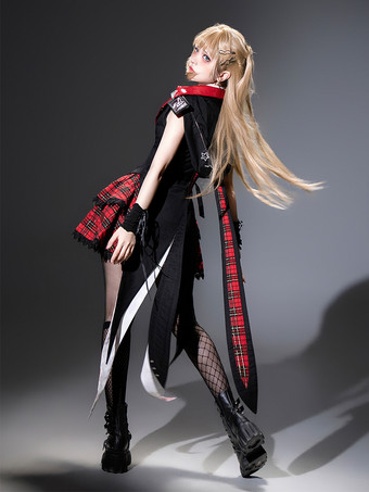 ゴシックロリータスーツフード付きジャケットとブラウスとスカートの3点セットミッドナイトバニーロックゴシックロリータスーツ