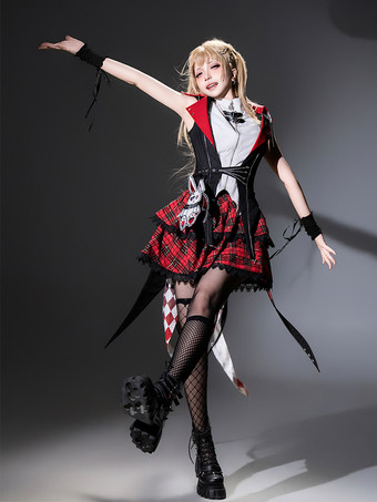 ゴシックロリータスーツフード付きジャケットとブラウスとスカートの3点セットミッドナイトバニーロックゴシックロリータスーツ