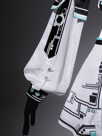 ゴシックロリータドレス フューチャーバトルプリンセス パンクテックスタイル JSK ヘッドピースとアームスリーブ付き