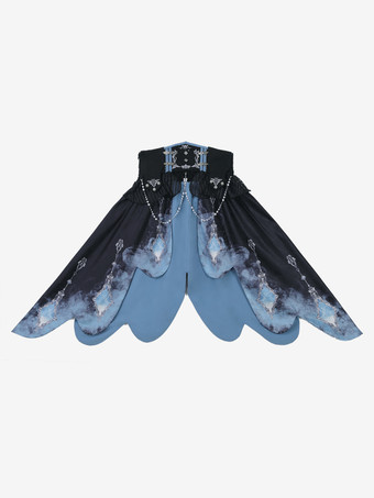 王子様ロリータセット ノースリーブワンピースと長袖ケープと取り外し可能なトレーンスカート 3点セット エレガントな騎士王子ロリータコスチューム