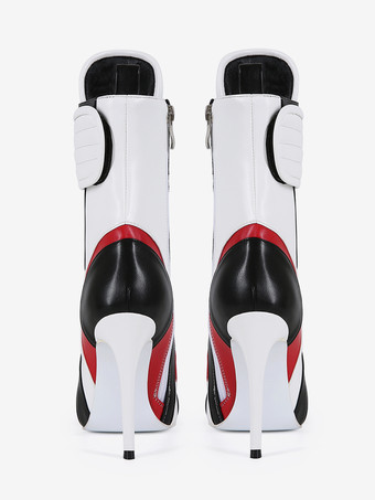 Damen-Sneaker-Booties mit spitzer Zehenpartie und Schnürung und hohem Absatz