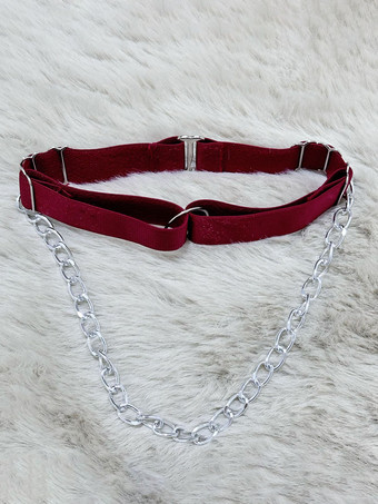 コルセットパンツセット バーガンディ ポリエステル バックレス レースアップ 室内用 セクシーランジェリーセット