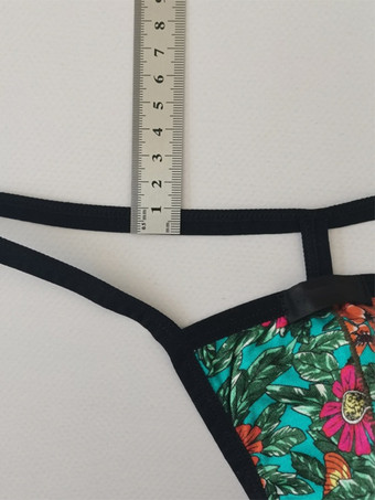 Herrenunterwäsche sexy Slips für Männer Tanga mit Blumenmuster