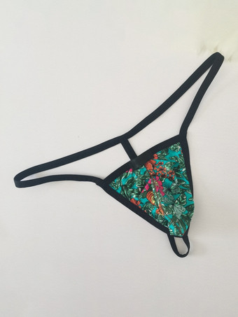 Herrenunterwäsche sexy Slips für Männer Tanga mit Blumenmuster