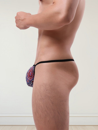 Herrenunterwäsche sexy Slips für Männer Tanga mit Blumenmuster