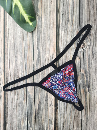 Herrenunterwäsche sexy Slips für Männer Tanga mit Blumenmuster