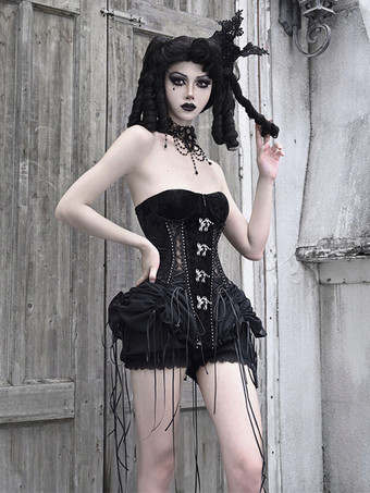 ゴシックロリータブルマーフリルブラックロリータショーツ