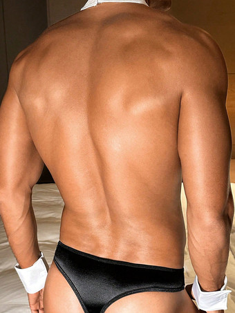 メンズ セクシー ウェイター コスチューム クラバット パンツ ポリエステル ナイトクラブウェア