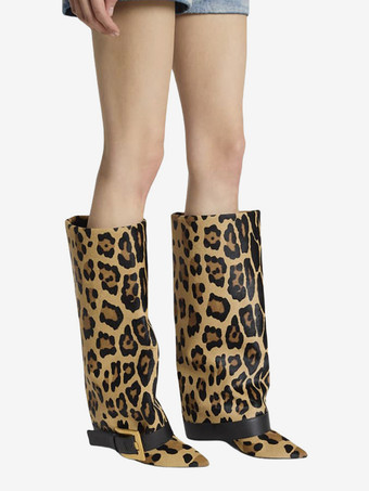 ブラックニーハイブーツ ポインテッドトゥ バックルディテール ハイヒールブーツ