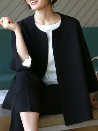 ブラック エレガント セットアップ ラウンドネック ディープアプリコット 半袖 無地 シンプル レディースファッション