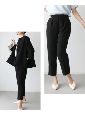 エレガント セットアップ ラウンドネック ディープアプリコット 半袖 無地 シンプル レディースファッション