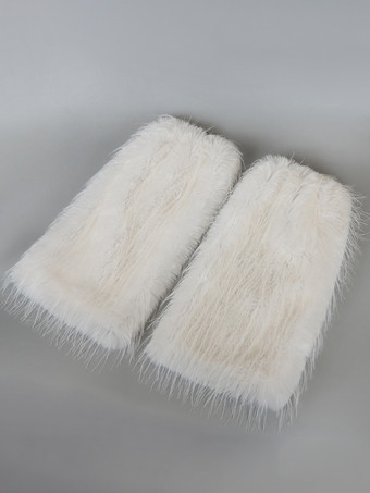 レディースニーウォーマーフェイクファーブーツカフス