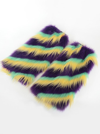 レディースニーウォーマーフェイクファーブーツカフス