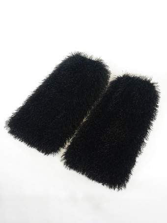 レディースニーウォーマーフェイクファーブーツカフス