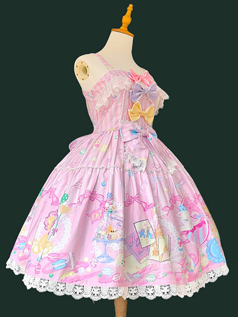 スイートロリータドレス ノースリーブ リボン ジャンパー スイート おとぎ話風 イエロードレス