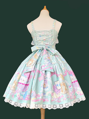 スイートロリータドレス ノースリーブ リボン ジャンパー スイート おとぎ話風 イエロードレス