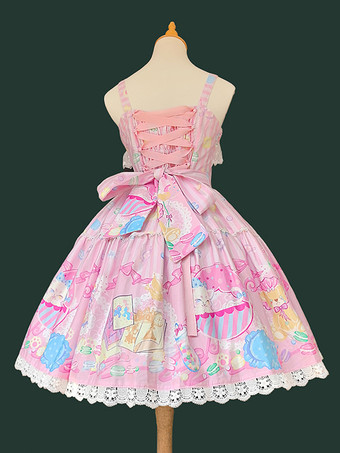 スイートロリータドレス ノースリーブ リボン ジャンパー スイート おとぎ話風 イエロードレス