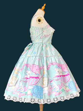 スイートロリータドレス ノースリーブ リボン ジャンパー スイート おとぎ話風 イエロードレス