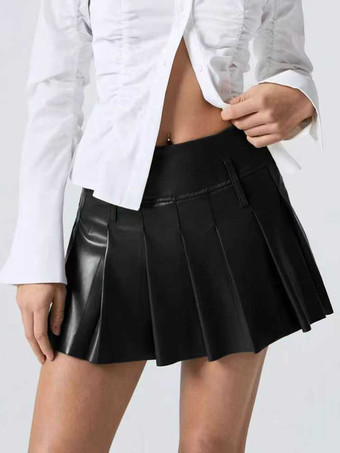 フェイクレザープリーツミニスカート（レディース）2026