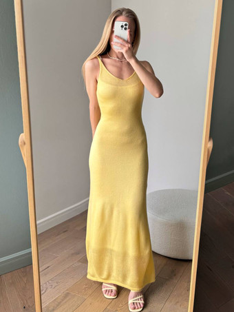 ニット3ピースコーデセット マキシワンピース、ロングカーディガン、スリップドレス レディース 2025