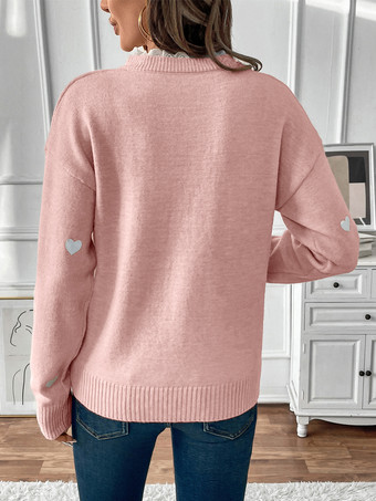 ハートプリントVネックセーター（レディース）2025