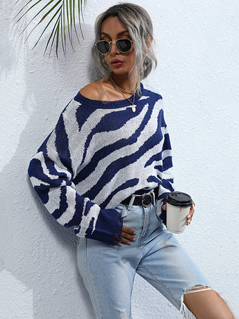 ゼブラ柄リラックスフィットセーター（レディース）2025