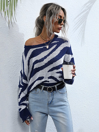 ゼブラ柄リラックスフィットセーター（レディース）2025