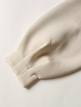 カジュアルデザインのネックラインのランタンスリーブブラックロングスリーブオーバーサイズトップススウェットシャツ/パーカートップスレディースファッション