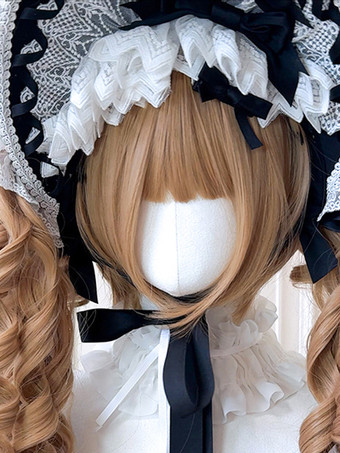 スイートロリータウィッグ ローマンカール ゴールデンロリータアクセサリー