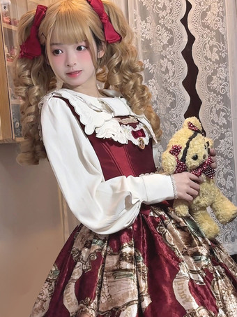 スイートロリータウィッグ ローマンカール ゴールデンロリータアクセサリー