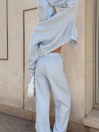 Y2K クロップド ジップ パーカー＆ジョガーパンツ レジャー トラックスーツ セット レディース 2025