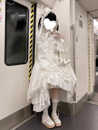 ゴシックロリータスカート フリル ブラック ホワイト スカート カマーバンド付き