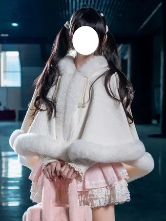 ゴスロリ ロリータケープ ロリィタポンチョ ブラック ゴシック