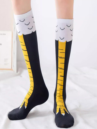 ユニセックスおもしろ鶏の足ソックスヨガソックスサイズMはふくらはぎ丈ソックス、Lは膝上ソックス