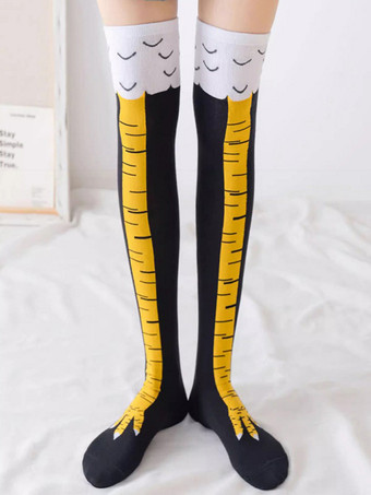 ユニセックスおもしろ鶏の足ソックスヨガソックスサイズMはふくらはぎ丈ソックス、Lは膝上ソックス