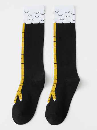 ユニセックスおもしろ鶏の足ソックスヨガソックスサイズMはふくらはぎ丈ソックス、Lは膝上ソックス