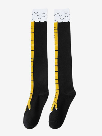 ユニセックスおもしろ鶏の足ソックスヨガソックスサイズMはふくらはぎ丈ソックス、Lは膝上ソックス