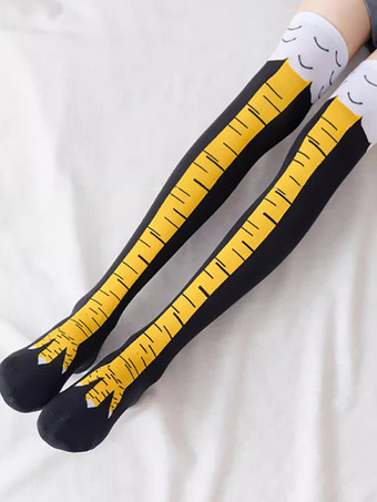 ユニセックスおもしろ鶏の足ソックスヨガソックスサイズMはふくらはぎ丈ソックス、Lは膝上ソックス