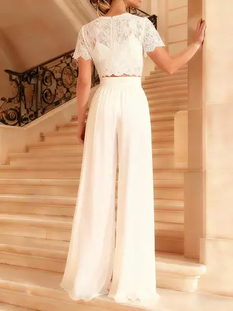 white lace dress. Everlee Lace Dress main image 0